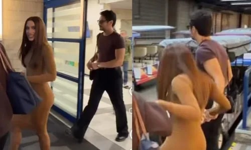 Anitta e Danilo Mesquita deixam os Estúdios Globo de mãos dadas; VÍDEO