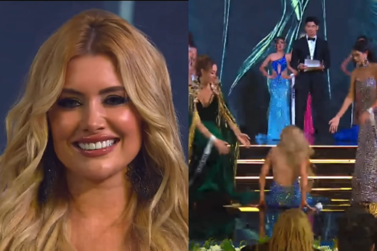 Miss Brasil cai ao vivo na final de concurso no Egito. Veja vídeo