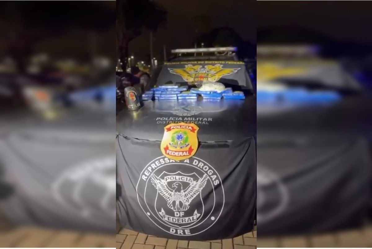 Operação da PF e PMDF intercepta carro com 20kg cocaína escondida