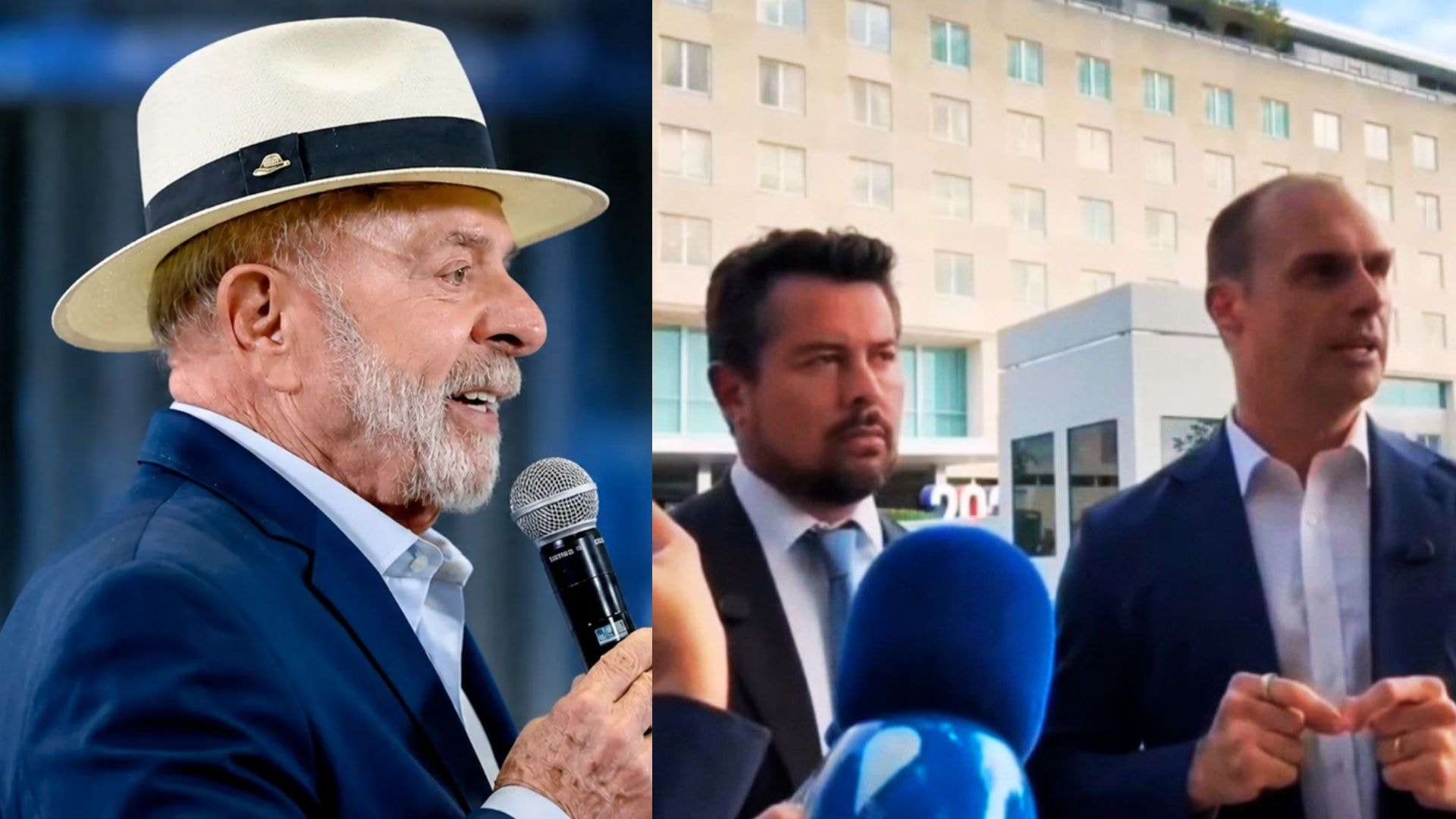 Eduardo em Washington e Lula no ataque: discursos opostos movem o voto