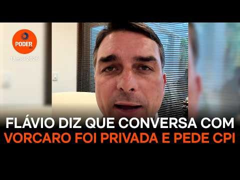 Horas antes de áudio vazar, Flávio negou relação com Vorcaro