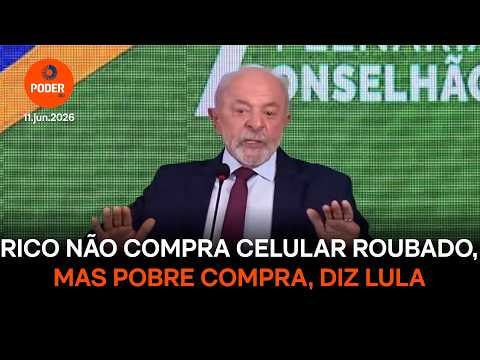 Lula diz que rico não compra celular roubado, mas pobre compra