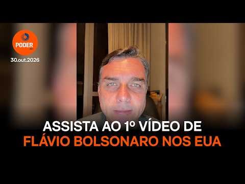 Assista ao 1º vídeo de Flávio Bolsonaro nos EUA