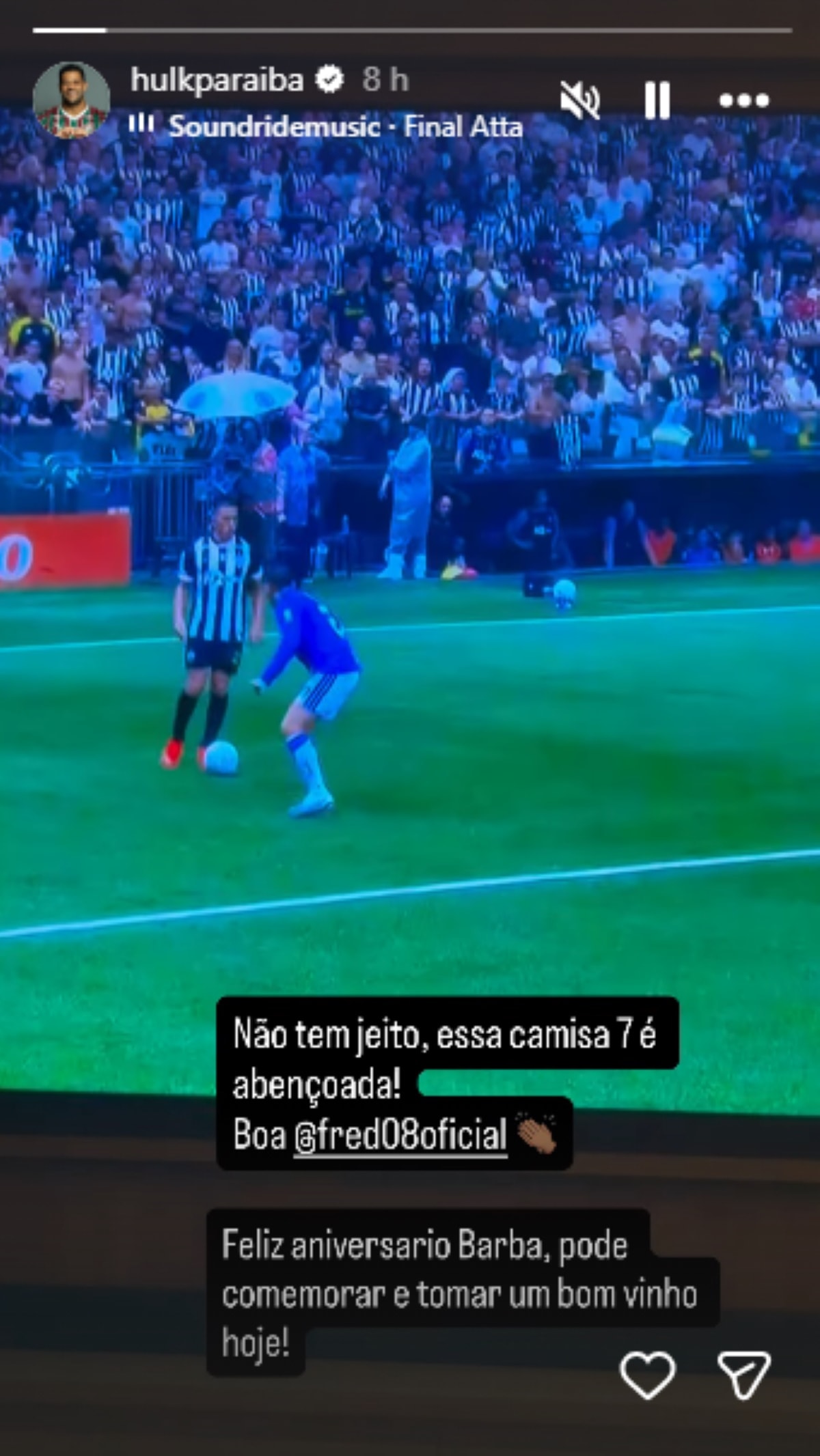 No Fluminense, Hulk comemora vitória do Atlético-MG na Copa do Brasil
