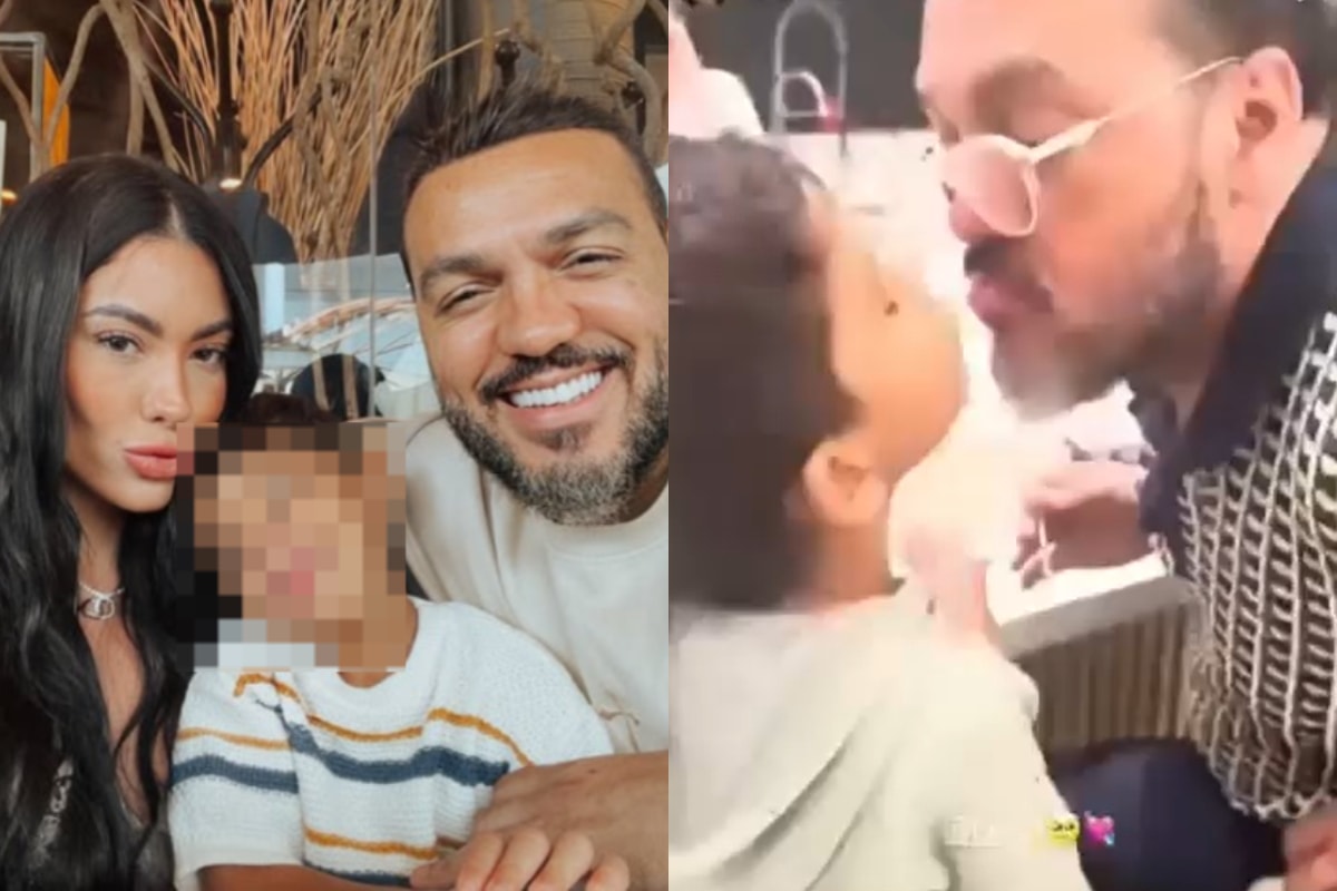 Rayane Figliuzzi se pronuncia após beijo polêmico entre o filho e Belo