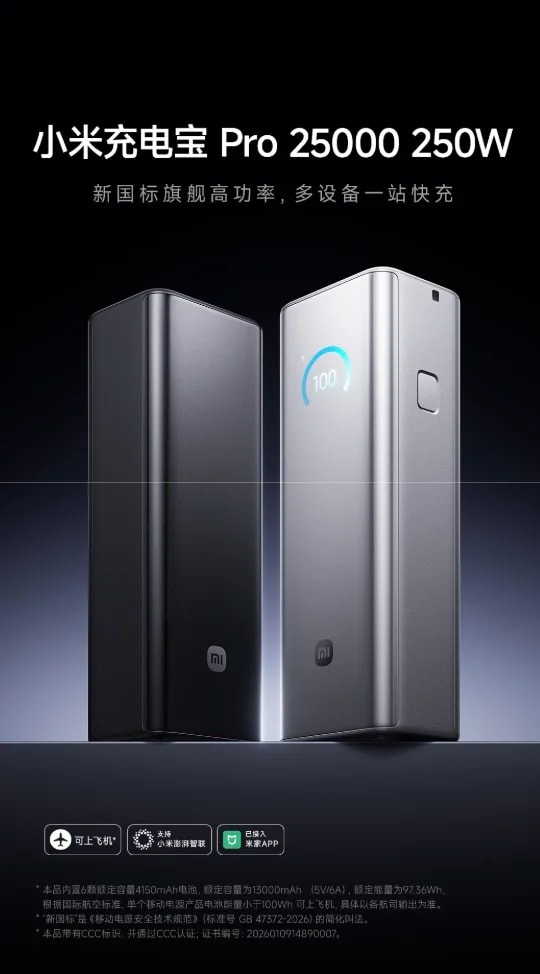 Powerbank gigante da Xiaomi recarrega iPhone até 6 vezes; veja preço