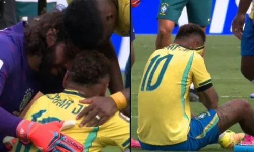 Neymar fica aos prantos após derrota vexatória do Brasil na Copa