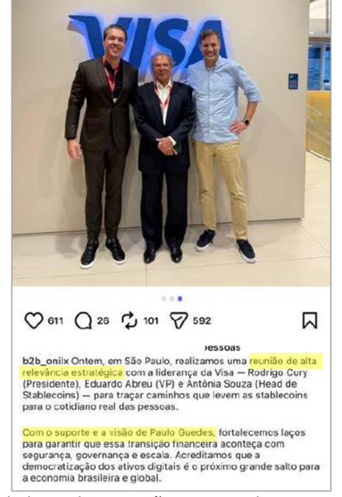 Paulo Guedes assessorou empresa de cripto alvo da CVM que agora dá calotes