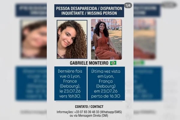Brasiliense desaparece em Lyon; polícia francesa faz buscas pela jovem