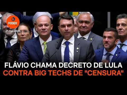 Flávio chama decreto de Lula contra big techs de “censura”