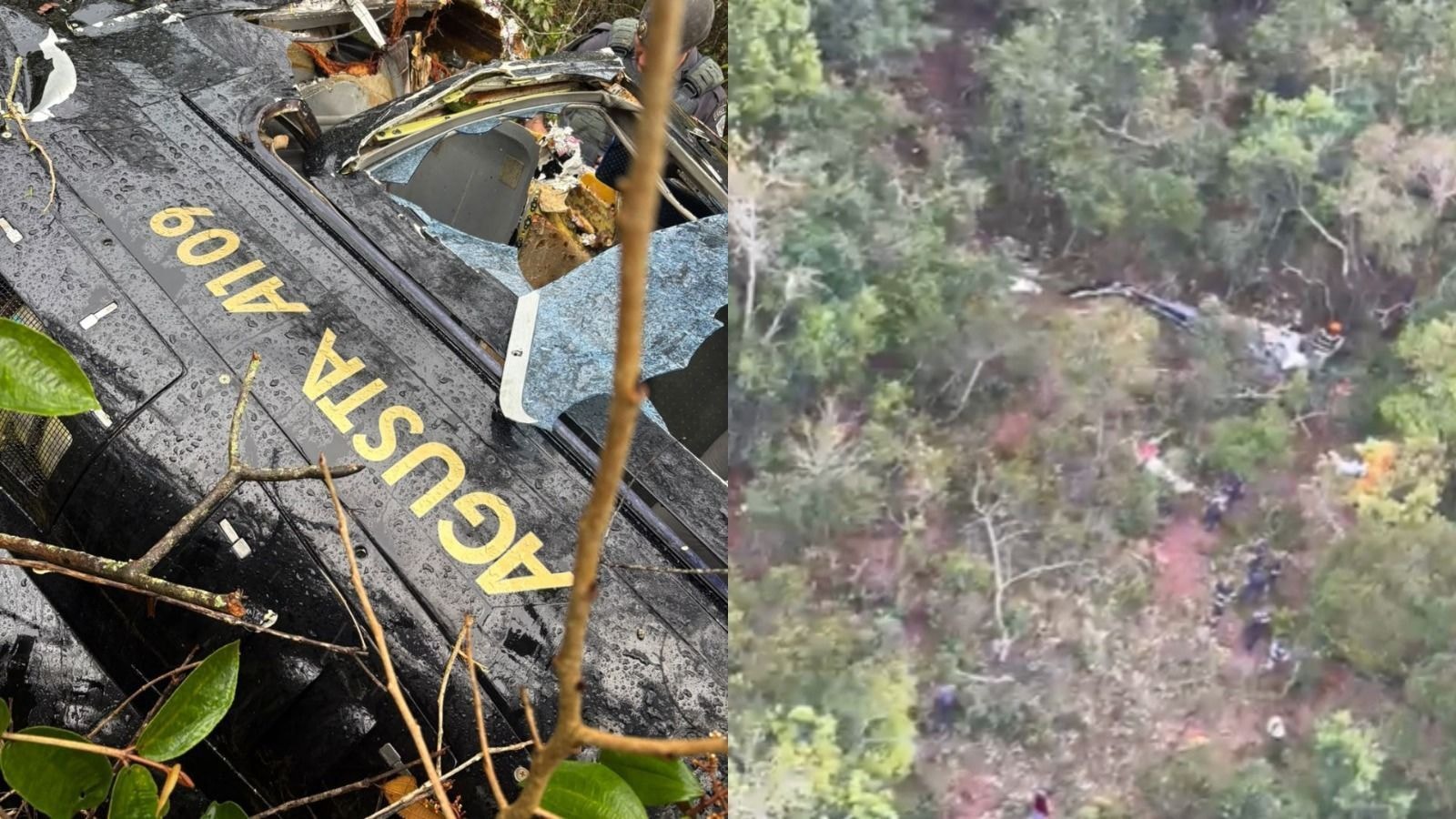 Bombeiros e FAB divulgam novas imagens do resgate de helicóptero em SC