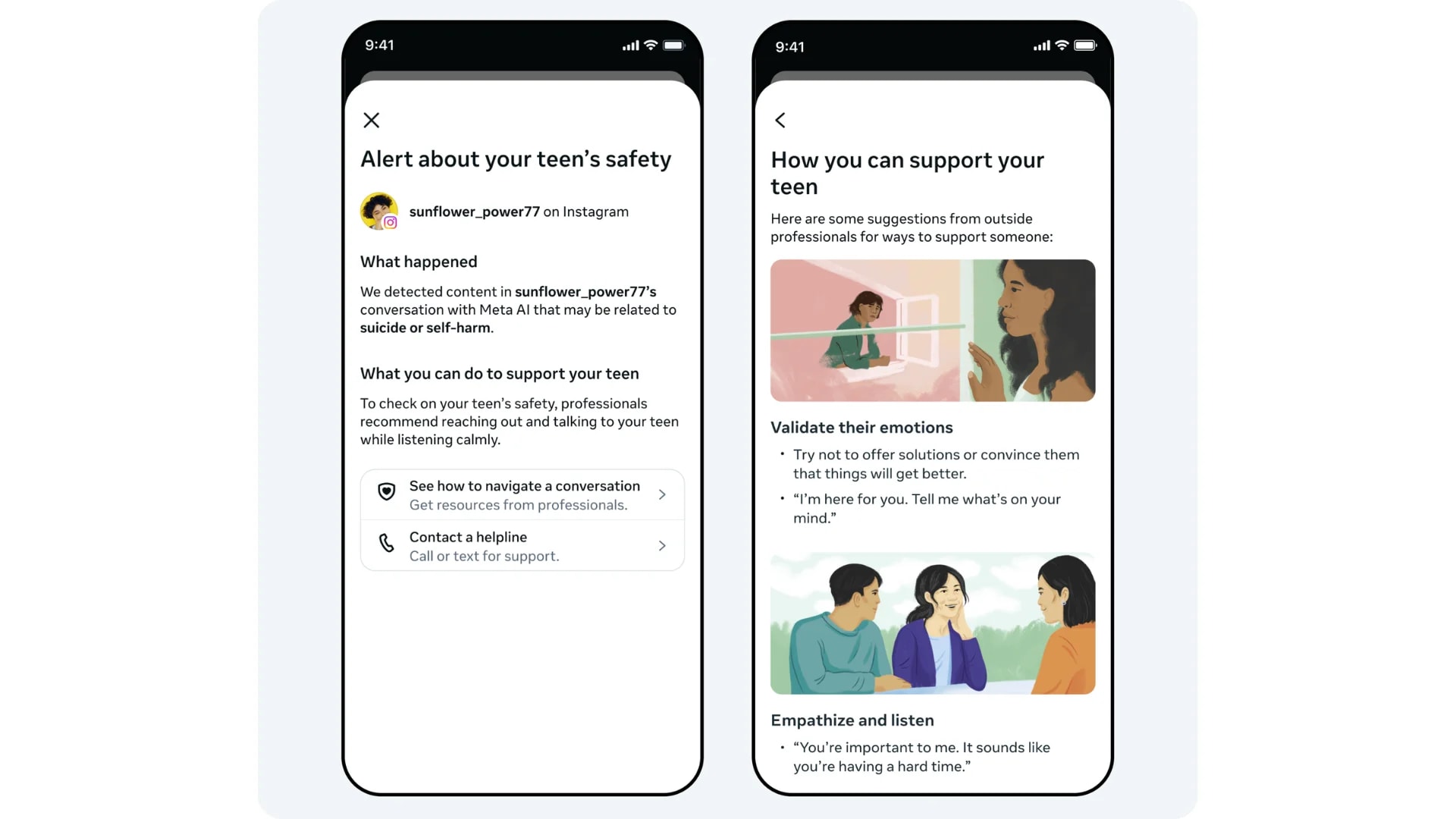 Instagram vai alertar pais se filhos discutirem crises com a IA