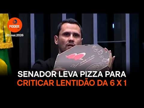 Cleitinho leva pizza ao Congresso para criticar lentidão no avanço da 6 X 1