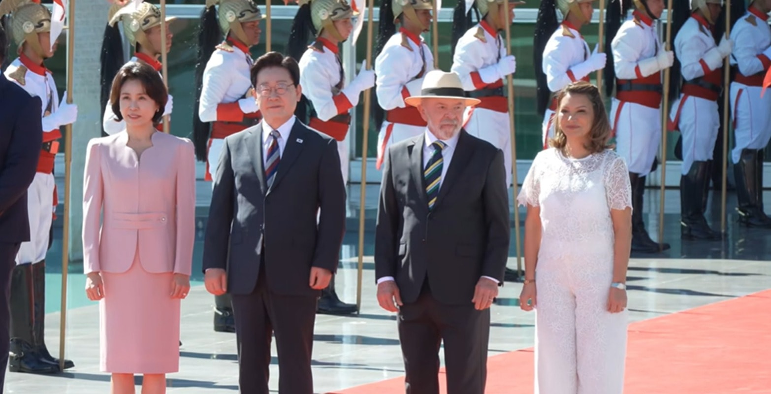 Lula recebe presidente da Coreia do Sul no Palácio da Alvorada