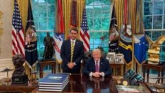 Flávio exibe foto com Trump na Casa Branca após suspense sobre encontro