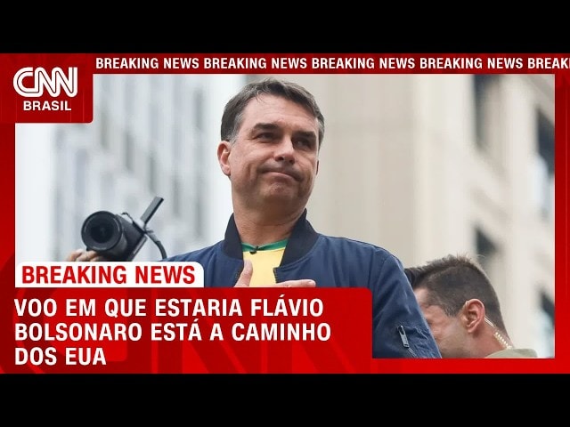 Avião em que estaria Flávio Bolsonaro pousa em Miami
