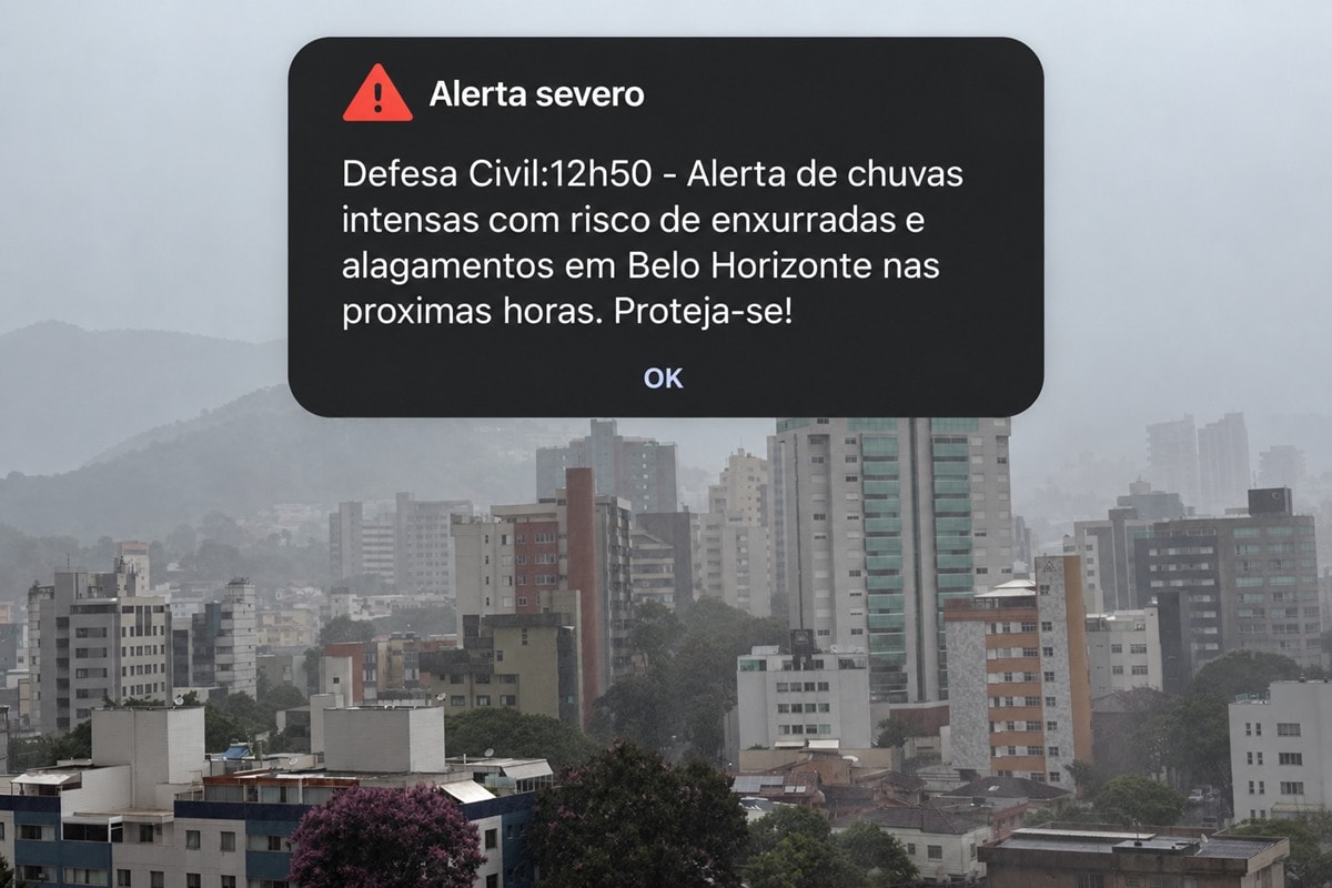 BH tem tempestade e alerta severo na tarde do domingo de eleição