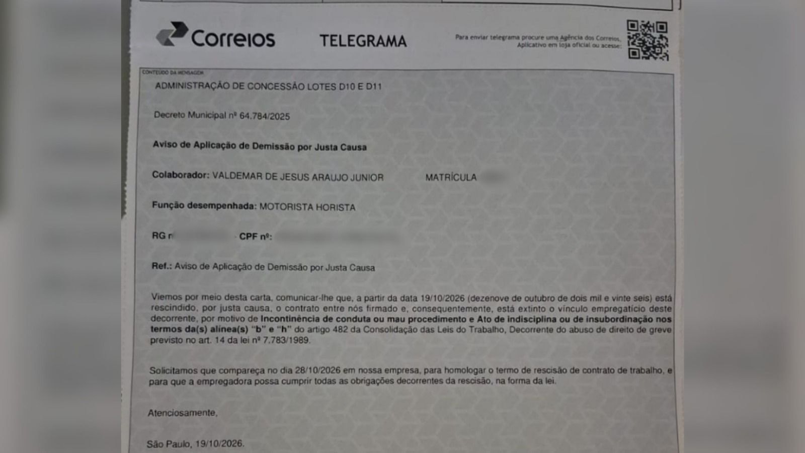 Greve de ônibus em SP recomeça após demissão de grevista por justa causa