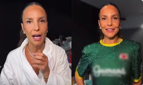 Ivete Sangalo surge com look brilhante para despedida da Seleção; veja