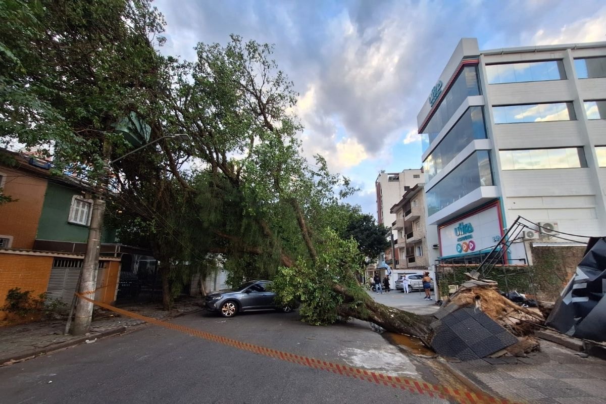Ciclone-bomba: ventos de 109 km/h paralisam balsa e Porto de Santos