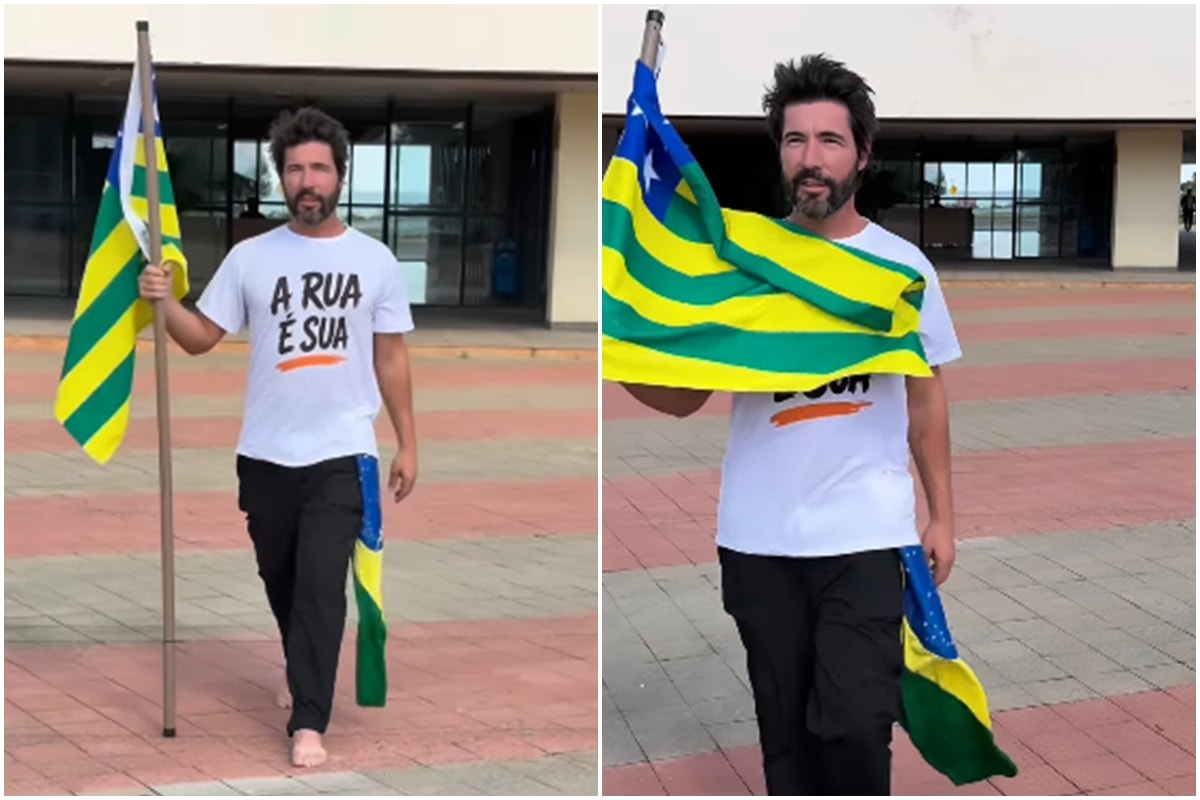 Ex-genro de Leonardo marcha de Goiânia a Brasília em ato político. Veja o vídeo