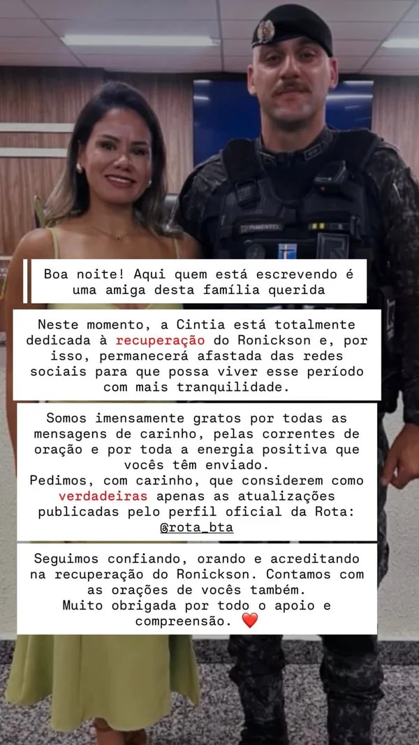 Esposa atualiza estado de saúde do irmão de Eloá, baleado em São Paulo