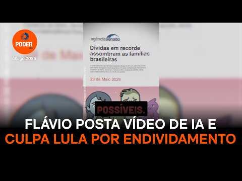 Em vídeo, Flávio culpa Lula por endividamento de famílias