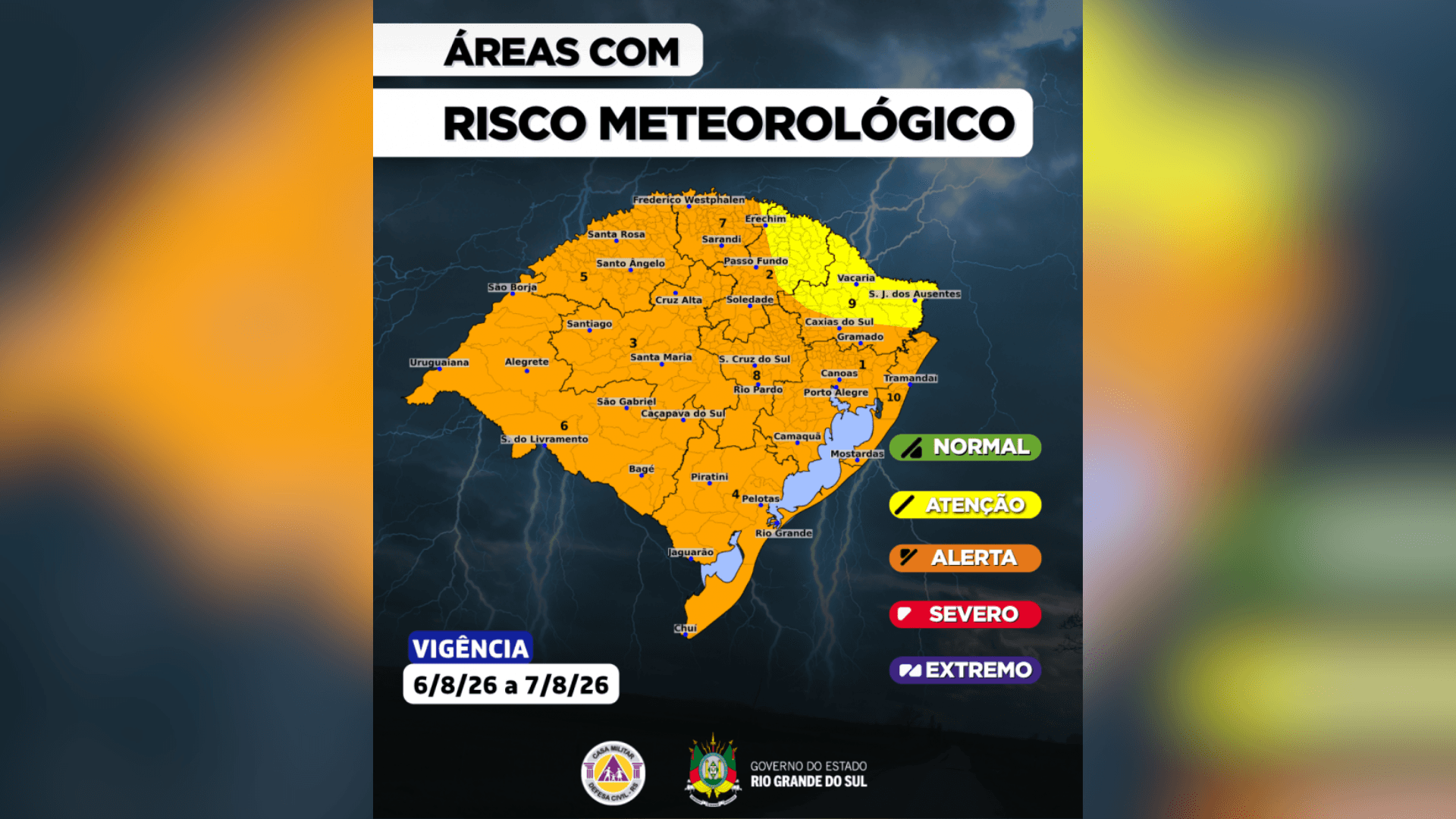 Ciclone bomba: RS registra ventos acima de 134 km/h; veja maiores rajadas
