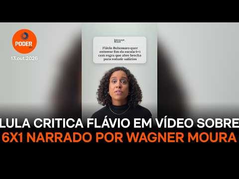 Lula critica Flávio em vídeo sobre 6 X 1 narrado por Wagner Moura