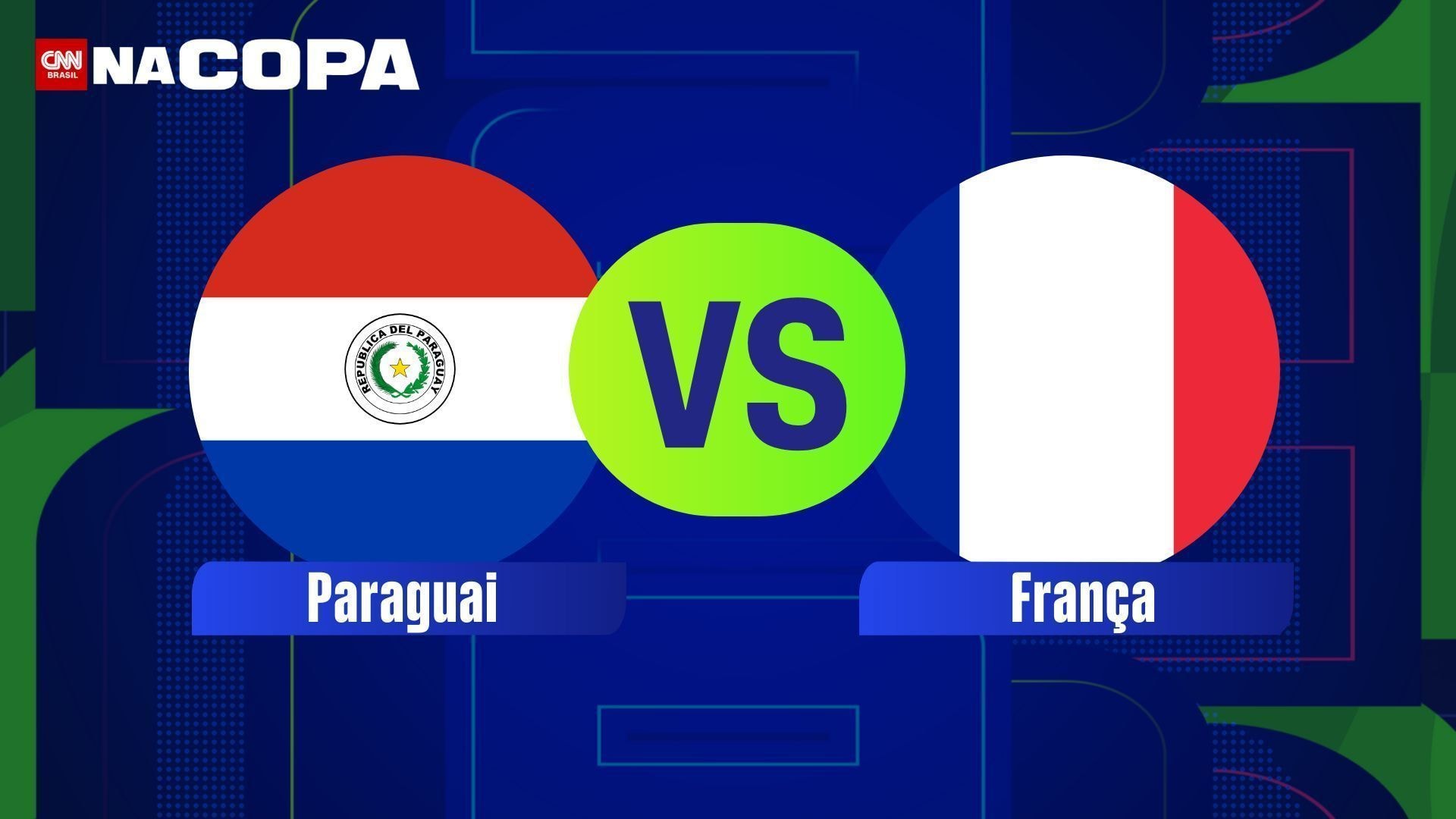 Jogo entre Paraguai e França pode atrasar por condições climáticas
