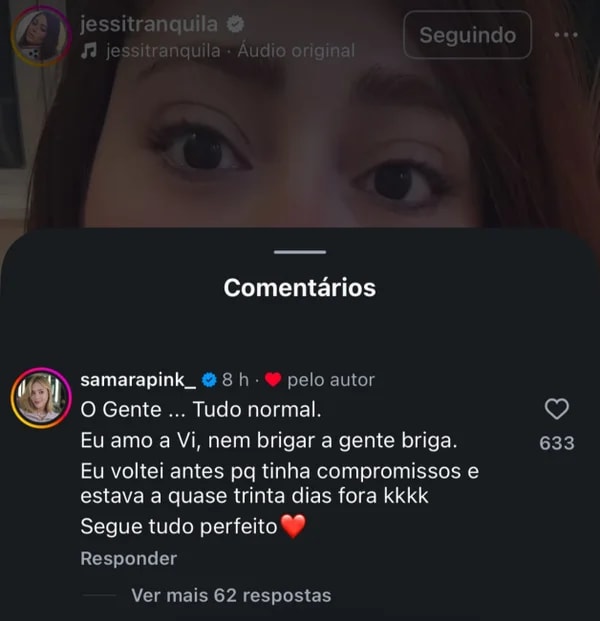 Sócia de Virginia nega briga com a influenciadora