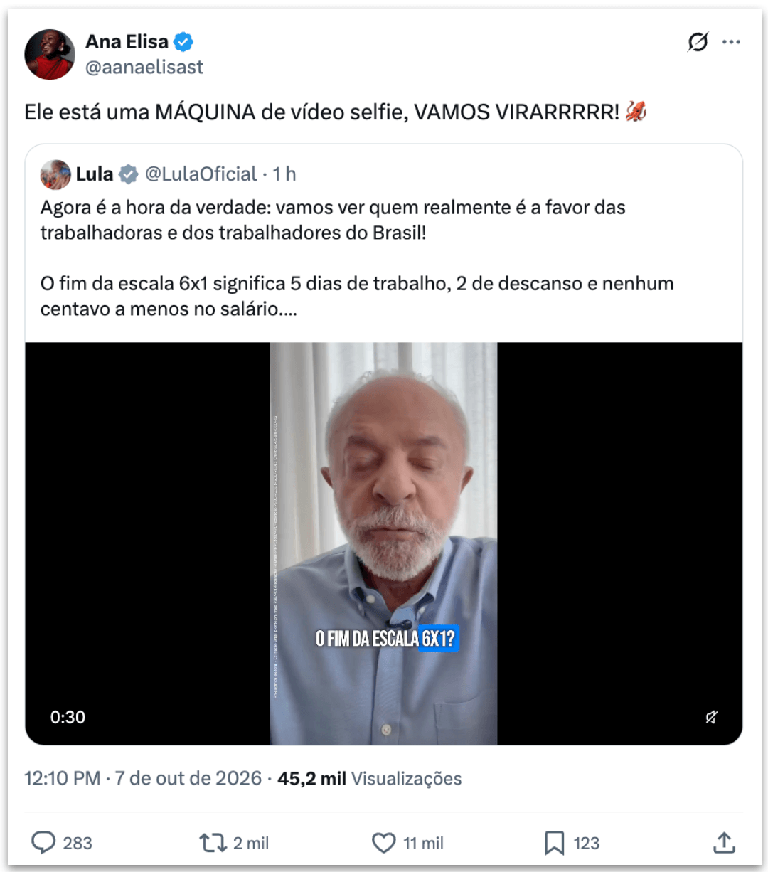 Lula cumprimenta influenciadores e aliados eleitos