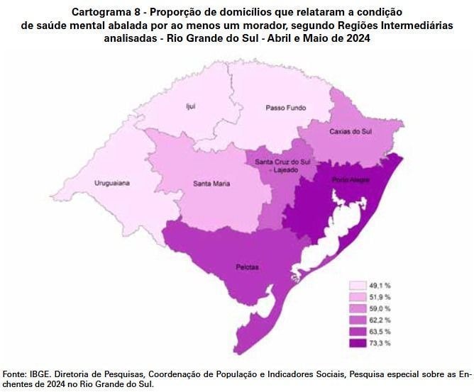 Enchentes de 2024 no RS afetaram mais de 6 milhões de pessoas, estima IBGE