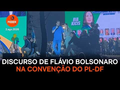 Assista ao discurso de Flávio na convenção do PL em Brasília