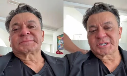 Frank Aguiar tem crise de choro com morte do pai e perde o enterro