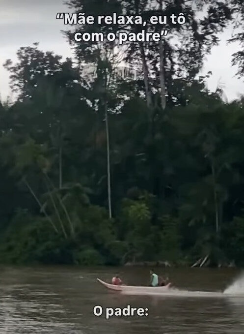 Padre aventureiro? Pároco diverte jovens no Amapá e ganha as redes sociais