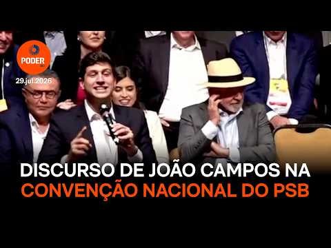 Assista e leia a íntegra do discurso de João Campos na convenção do PSB