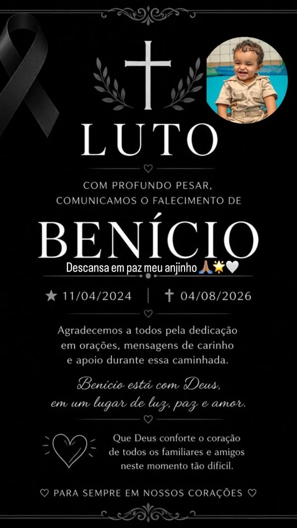 Filho de jogador do Ypiranga FC morre aos 2 anos após acidente