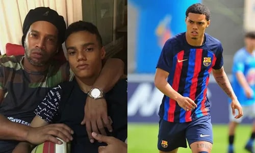 Filho de Ronaldinho Gaúcho escondeu o pai para tentar carreira em time gigante brasileiro