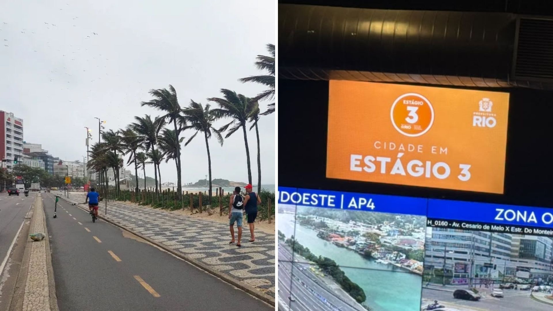Ciclone-bomba: Cristo Redentor é fechado para visitação pela ventania