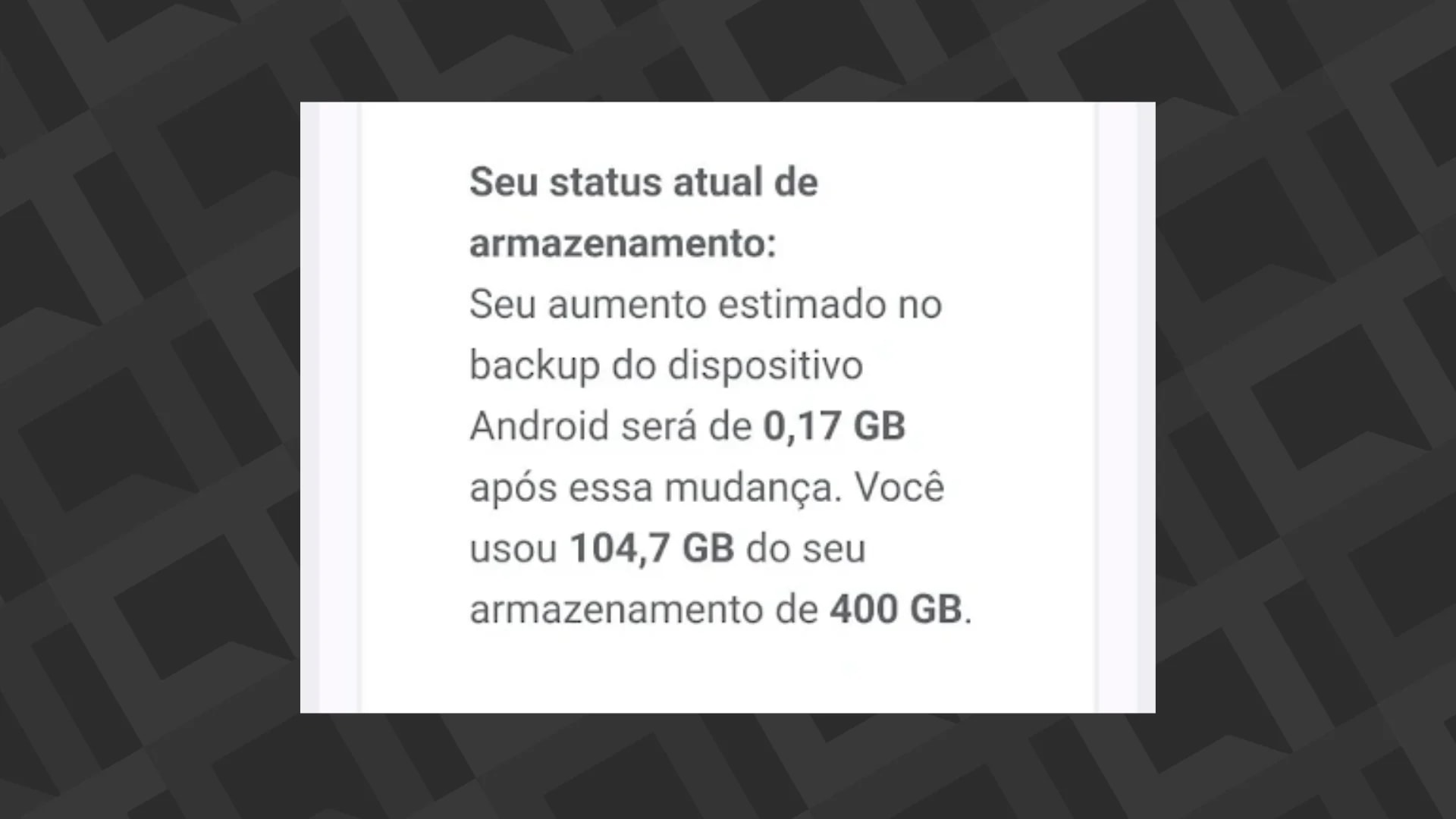 Mudança no backup no Android: dados vão consumir quanto espaço da conta Google?
