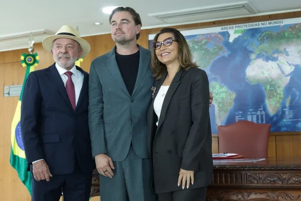 Veja fotos de Leonardo DiCaprio em encontro com Lula e Janja em Brasília