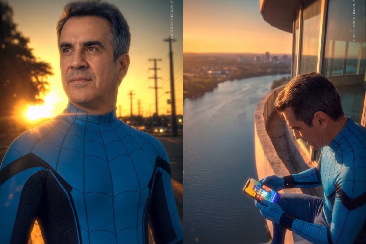Ciro Nogueira "vira" Homem-Aranha azul para anunciar convenção do PP