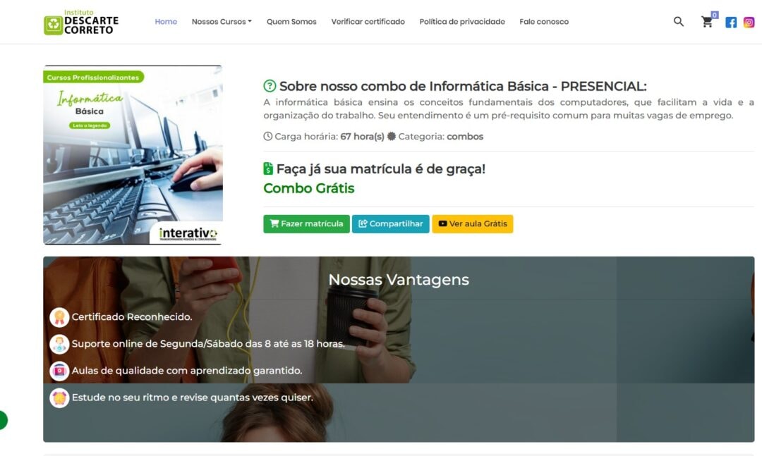 Instituto anuncia mil vagas gratuitas para cursos de informática básica e amplia inclusão digital no Amazonas