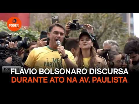 Assista à íntegra do discurso de Flávio Bolsonaro na Paulista