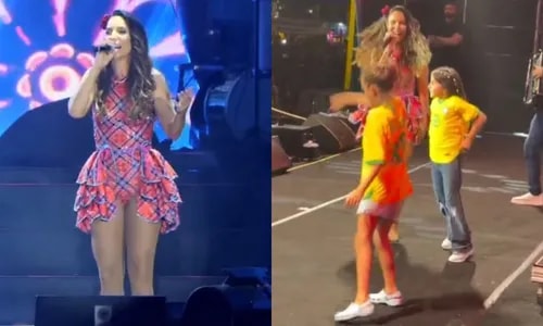Filhas de Ivete Sangalo roubam a cena em show no São João de Petrolina