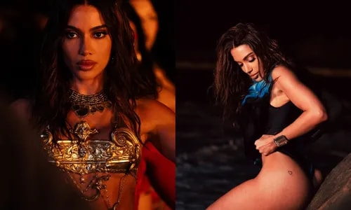 Anitta posa com maiô cavado e exibe tatuagem íntima; veja