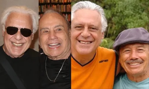 Antônio Fagundes e Stênio Garcia têm reencontro icônico; atores eram 'parças' em 'Carga Pesada'