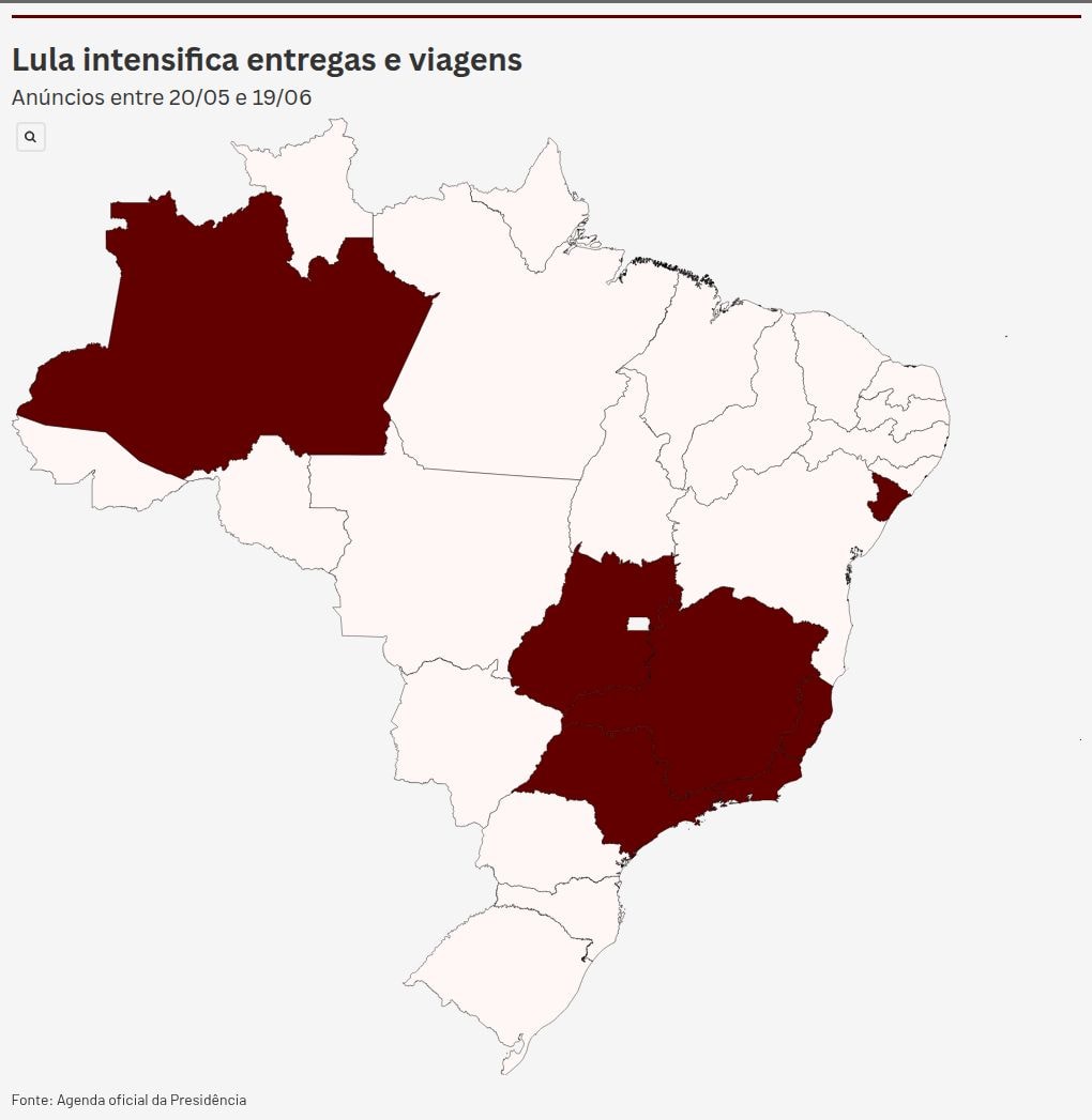 Lula acelera pré-campanha, faz um anúncio por dia e visita estados a cada 4