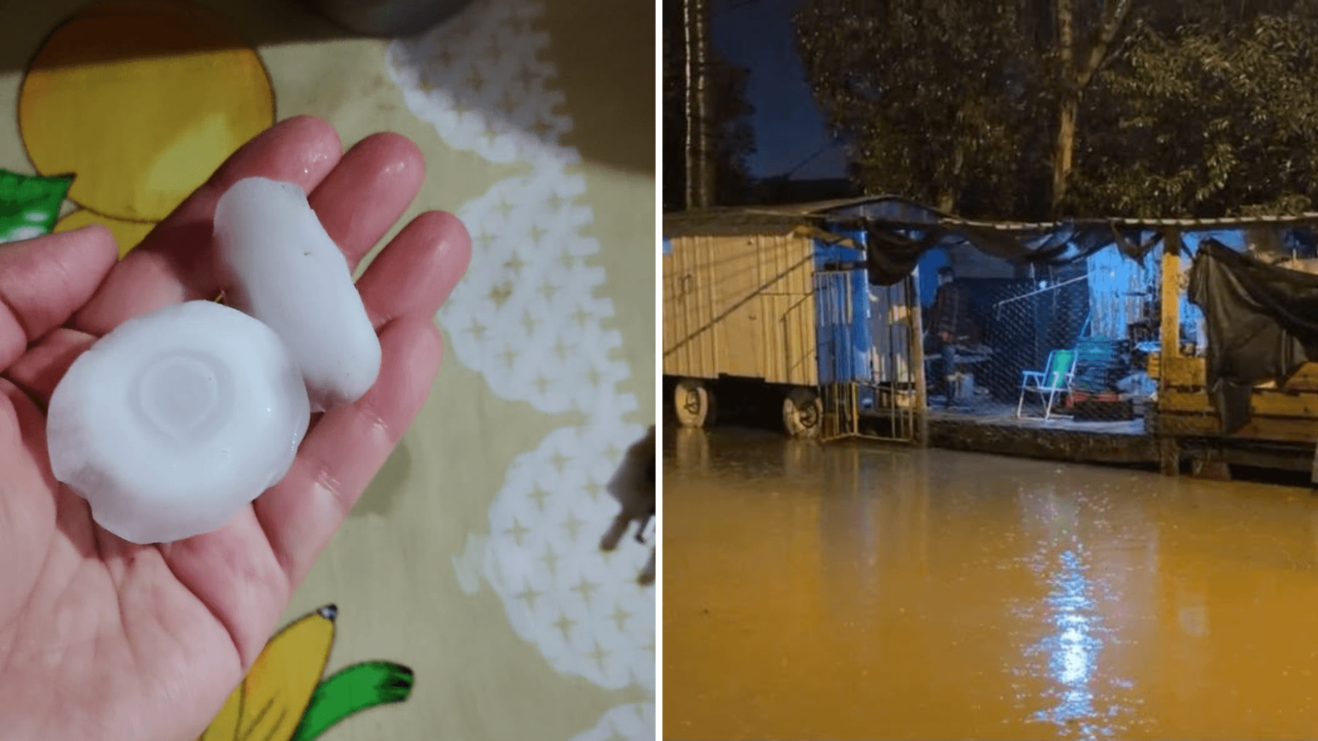 Chuvas e granizo causam estragos em SC; estado está em alerta